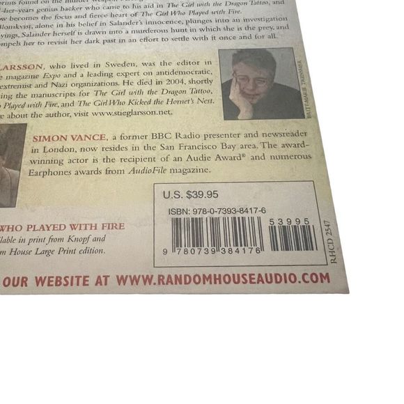 The Girl Who Played With Fire CD Audiobook by Stieg Larson 15 Discs 18 1/2 Hours - Picture 4 of 5